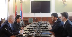 21. maj 2014. Potpredsednik Narodne skupštine Veroljub Arsić razgovarao sa poslanikom Skupštine Crne Gore Nebojšom Medojevićem